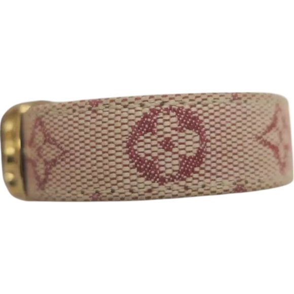 765219BC (S2) Louis Vuitton Bracelet Red Monogram Mini Lin Idylle - Picture 2 of 7